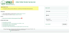 Desktop Screenshot of daotao.vnu.edu.vn